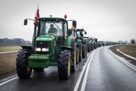 Strajk rolników w Kluczborku, 8 lutego 2024 r. Fot. KAKA.media