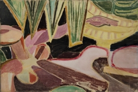 Maria Jarema, Akt, 1946, monotypia i tempera na papierze. Własność prywatna, MSN